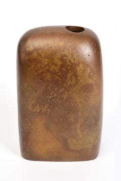 Early 20th Century, Showa, Japanese Bronze Vase with Artist Sign
