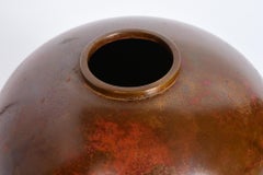 Début du 20e siècle, Showa, Vase en bronze japonais avec signe de l'artiste