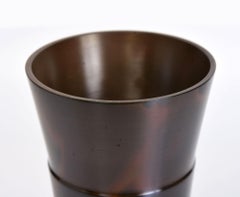 Early 20th Century, Showa, Japanese Bronze Vase with Artist Sign