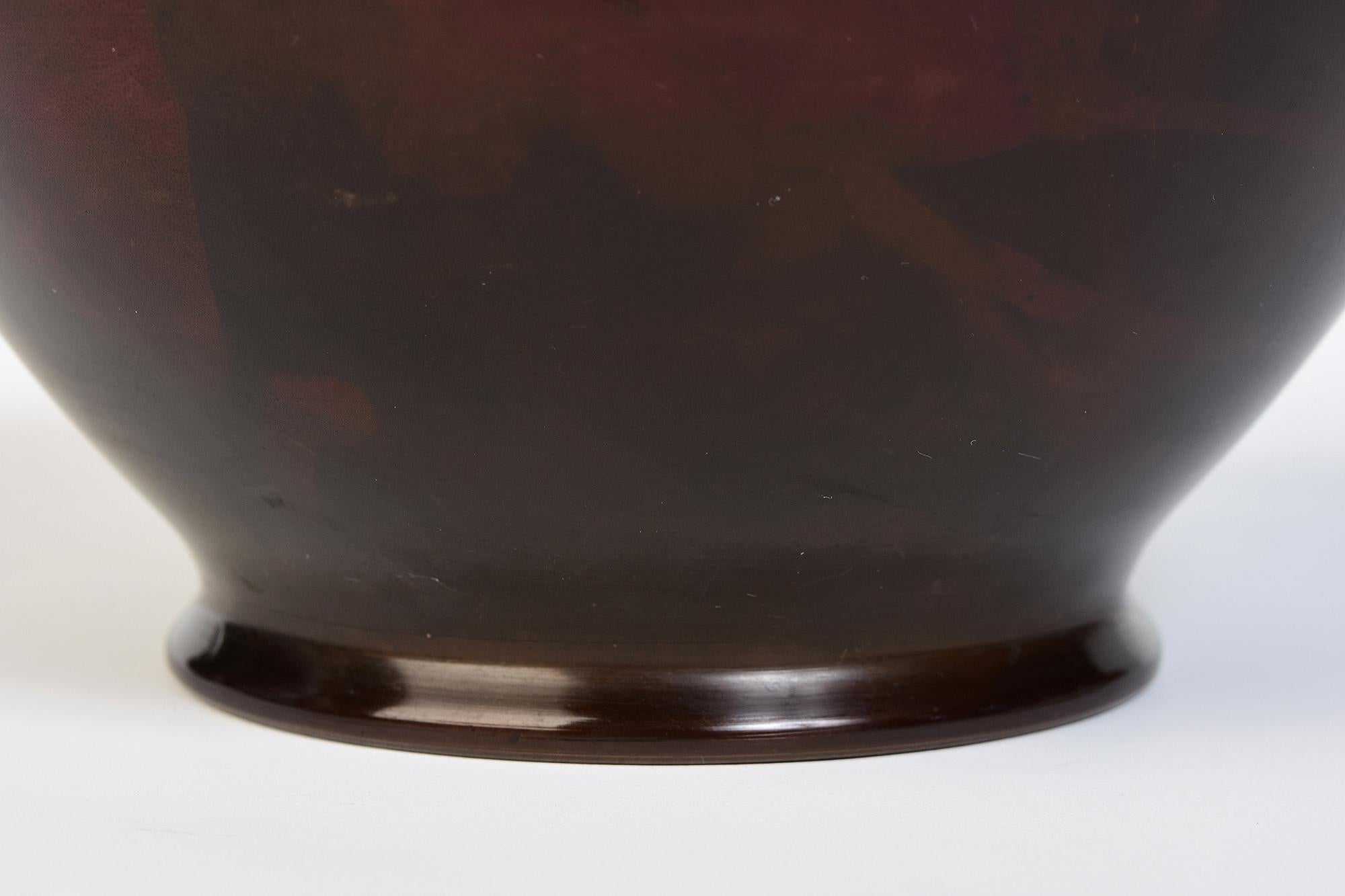 Début du 20e siècle, Showa, Vase en bronze japonais avec signe de l'artiste Bon état - En vente à Sampantawong, TH