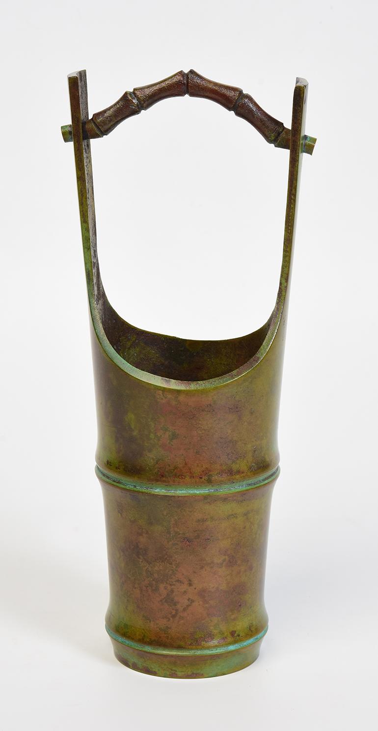 Early 20th Century, Showa, Japanese Bronze Vase with Artist Sign 3