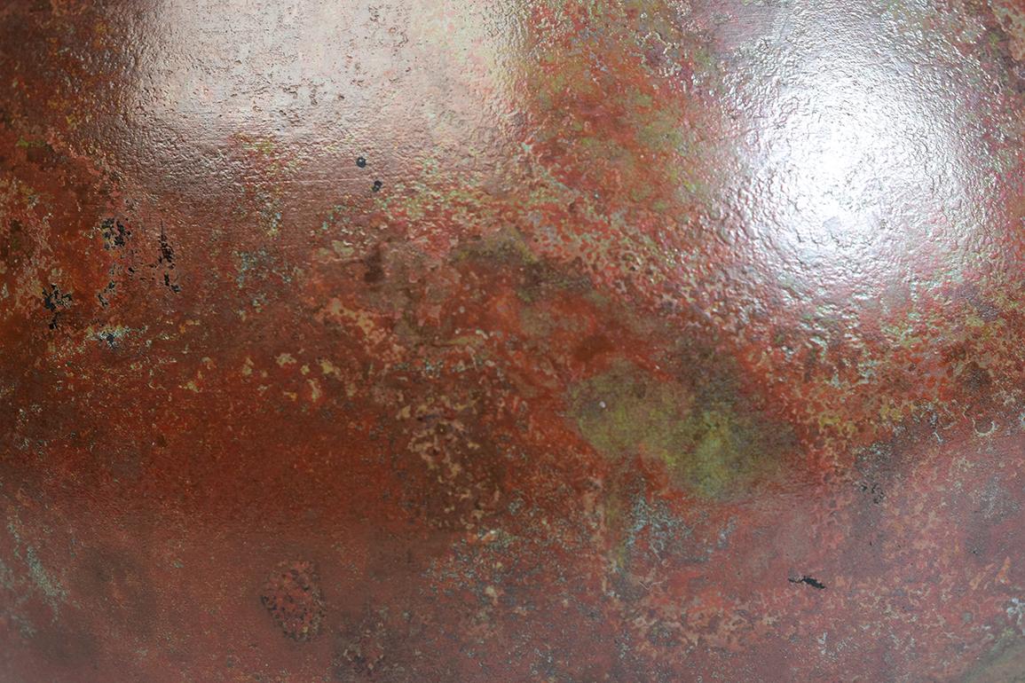 Début du 20e siècle, Showa, Vase en bronze japonais avec signe de l'artiste en vente 1