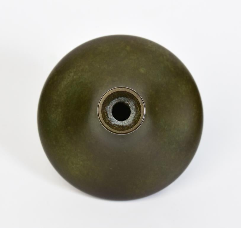 Early 20th Century, Showa, Japanese Bronze Vase with Artist Sign 5