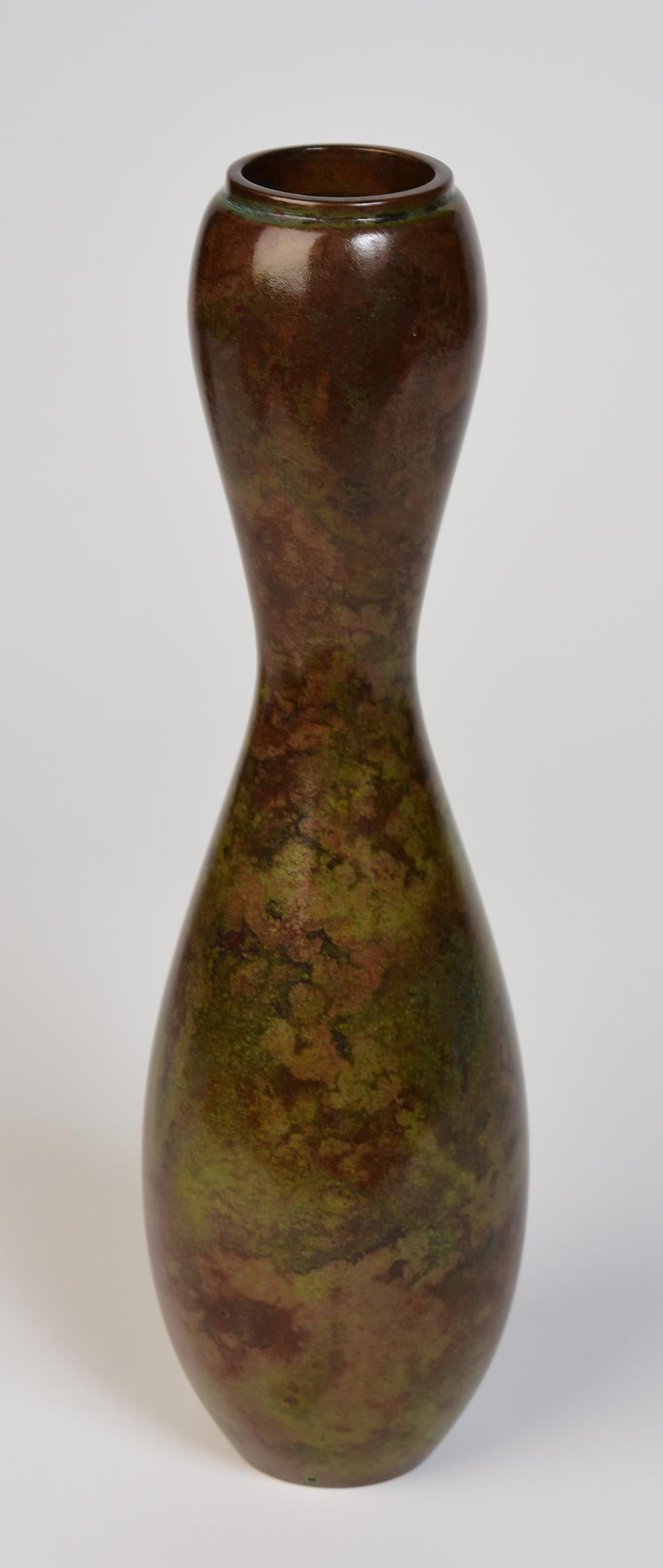 Early 20th Century, Showa, Japanese Bronze Vase with Artist Sign 5