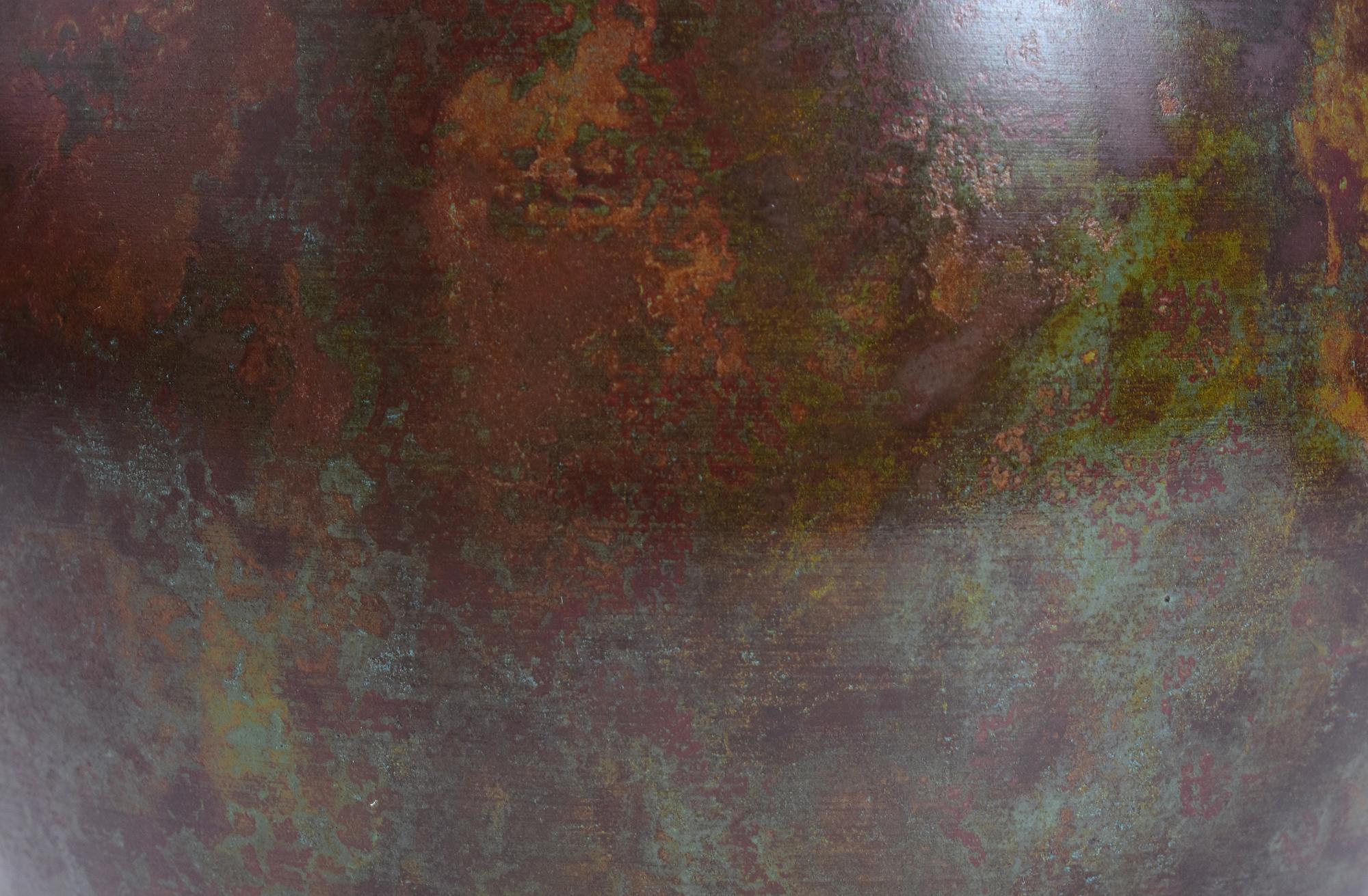 Early 20th Century, Showa, Japanese Bronze Vase with Artist Sign For Sale 5