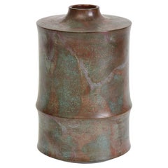 Early 20th Century, Showa, Japanese Bronze Vase with Artist Sign Early 20th Century, Showa, Japanese Bronze Vase with Artist Sign