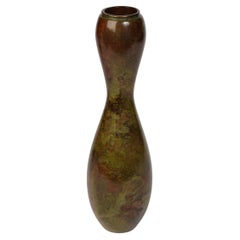 Early 20th Century, Showa, Japanese Bronze Vase with Artist Sign