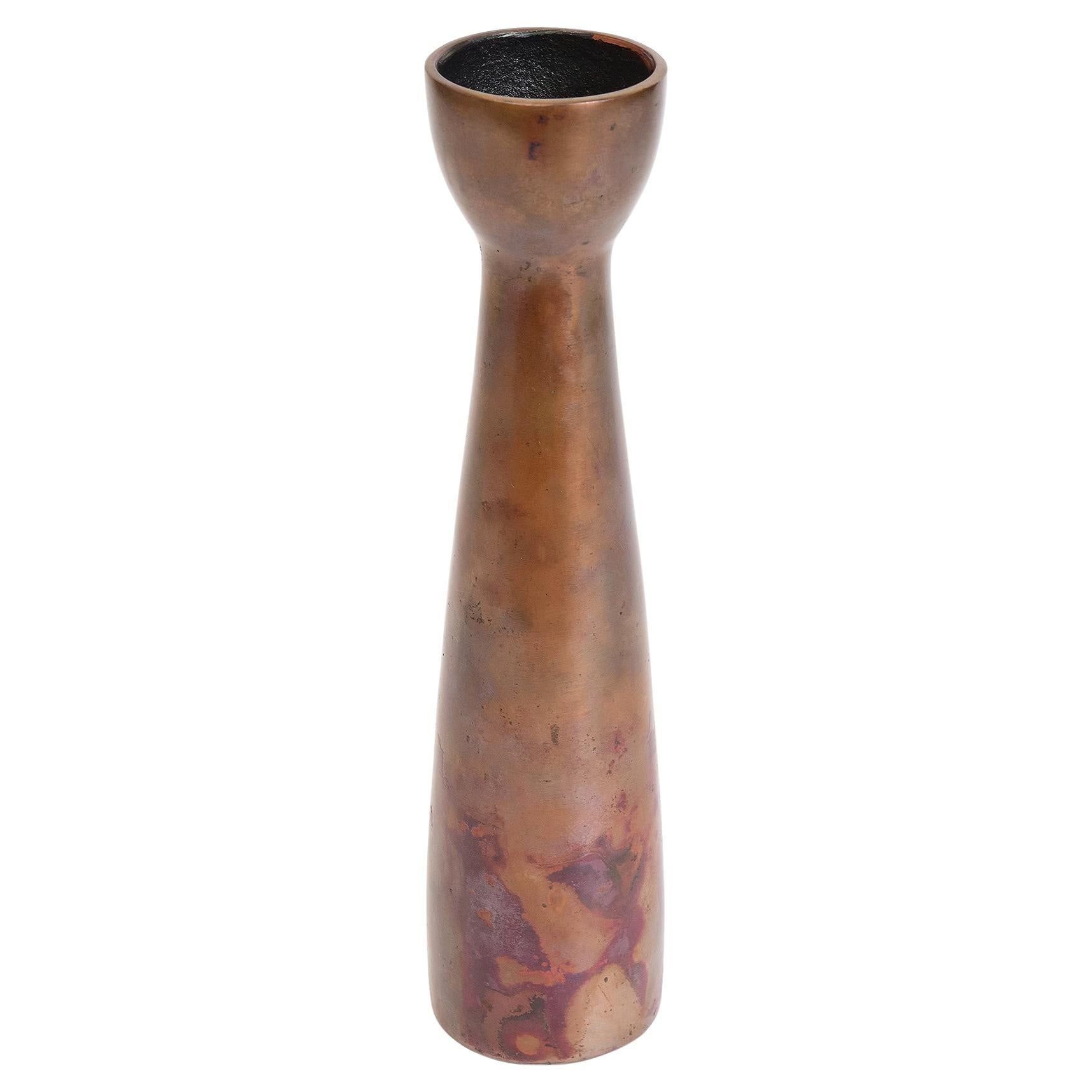 Early 20th Century, Showa, Japanese Bronze Vase with Artist Sign