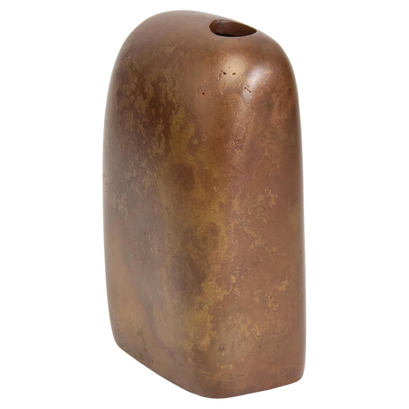 Early 20th Century, Showa, Japanese Bronze Vase with Artist Sign