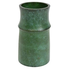 Early 20th Century, Showa, Japanese Bronze Vase with Artist Sign