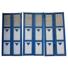 Early 20th Century Shutters in original Paint, Set of 3