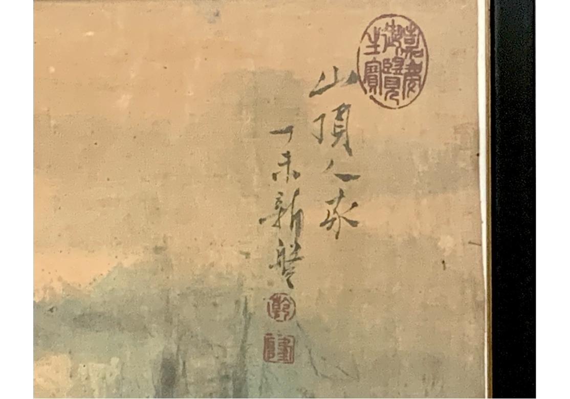 Ming Peinture chinoise en batik signée et encadrée du début du 20e siècle en vente