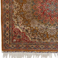 Early 20th Century Signed Silk Hereke Rug