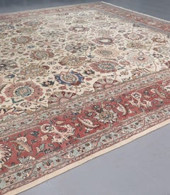 Early 20th Century Signed Tabriz Persian Carpet