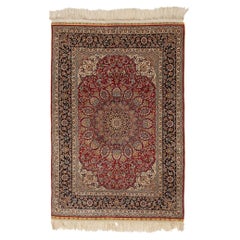 Early 20th Century Silk Hereke Rug
