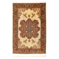 Early 20th Century Silk Hereke Rug - Vintage Silk Turkish Rug