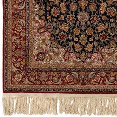 Early 20th Century Silk Hereke Rug - Vintage Turkish Silk Rug, Silk Hereke Rug