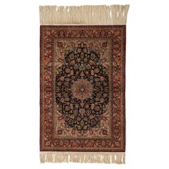 Early 20th Century Silk Hereke Rug - Vintage Turkish Silk Rug, Silk Hereke Rug