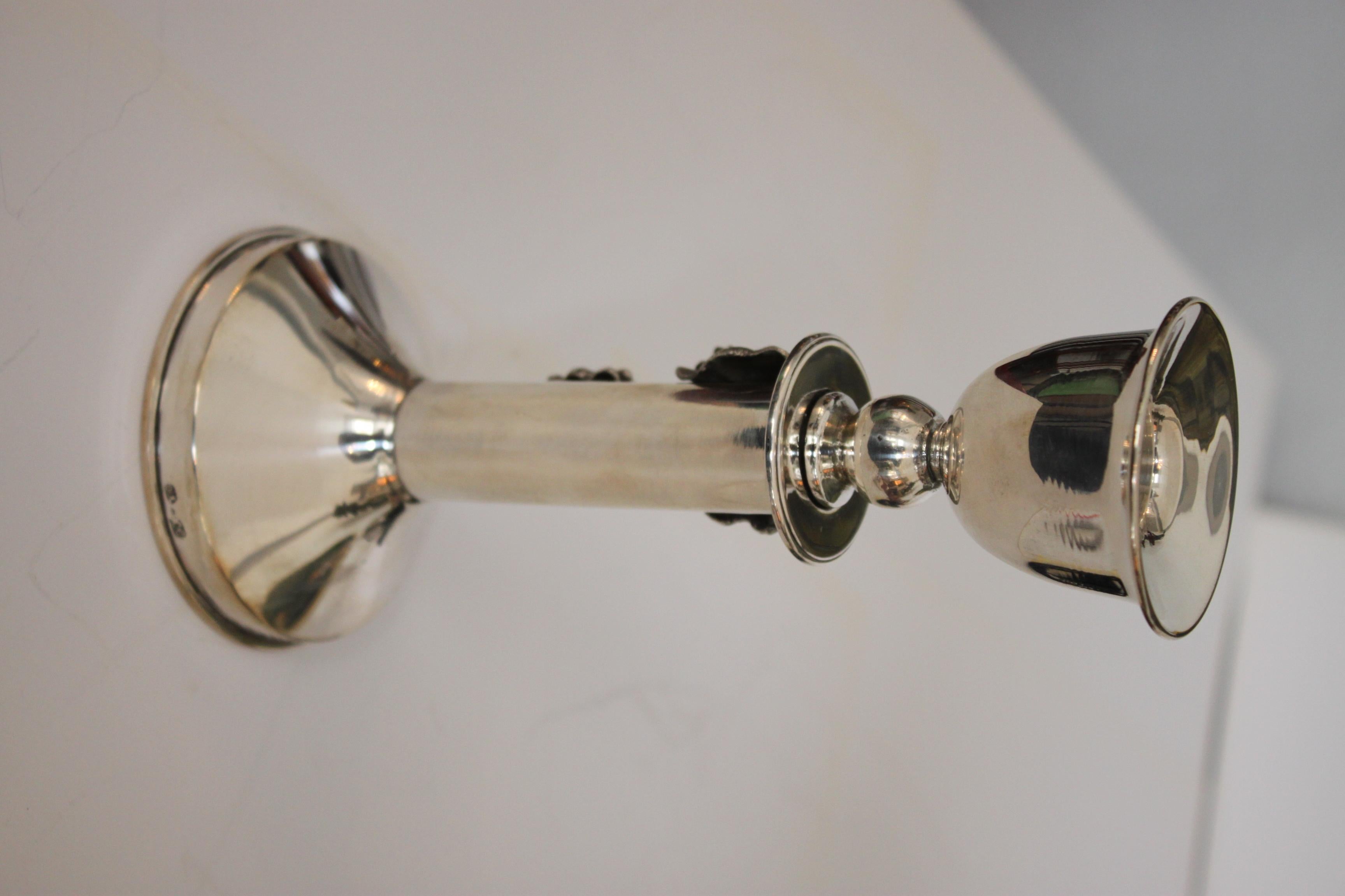 Early 20th Century Silver Candleholder In Good Condition For Sale In Vienna, Vienna