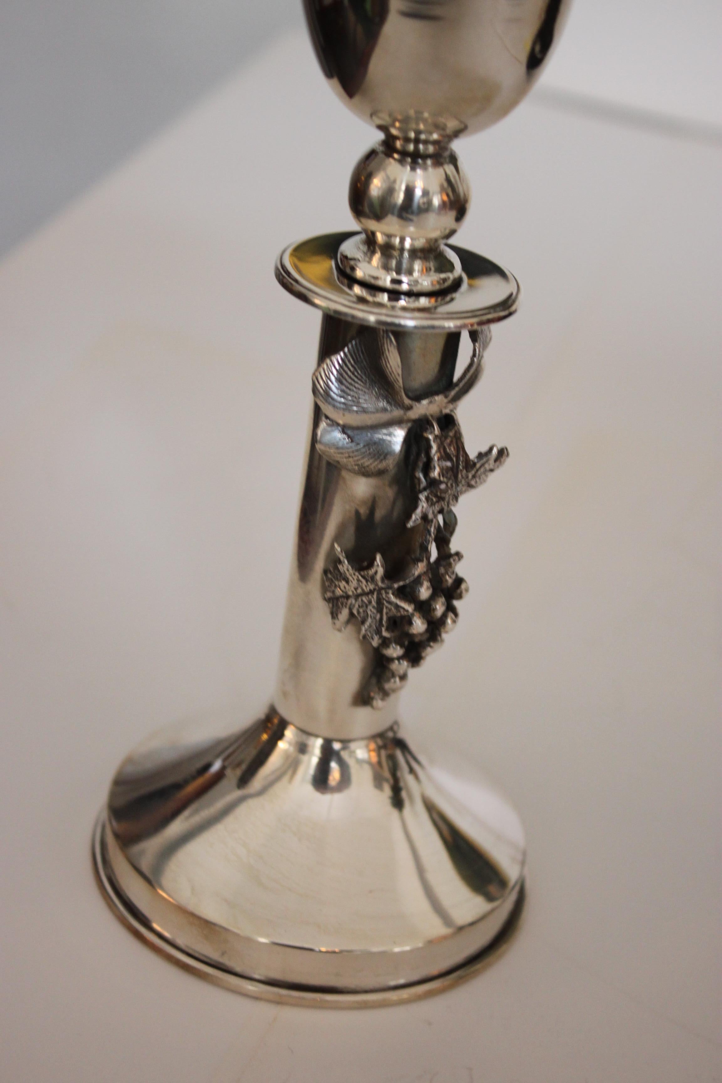 Early 20th Century Silver Candleholder For Sale 3