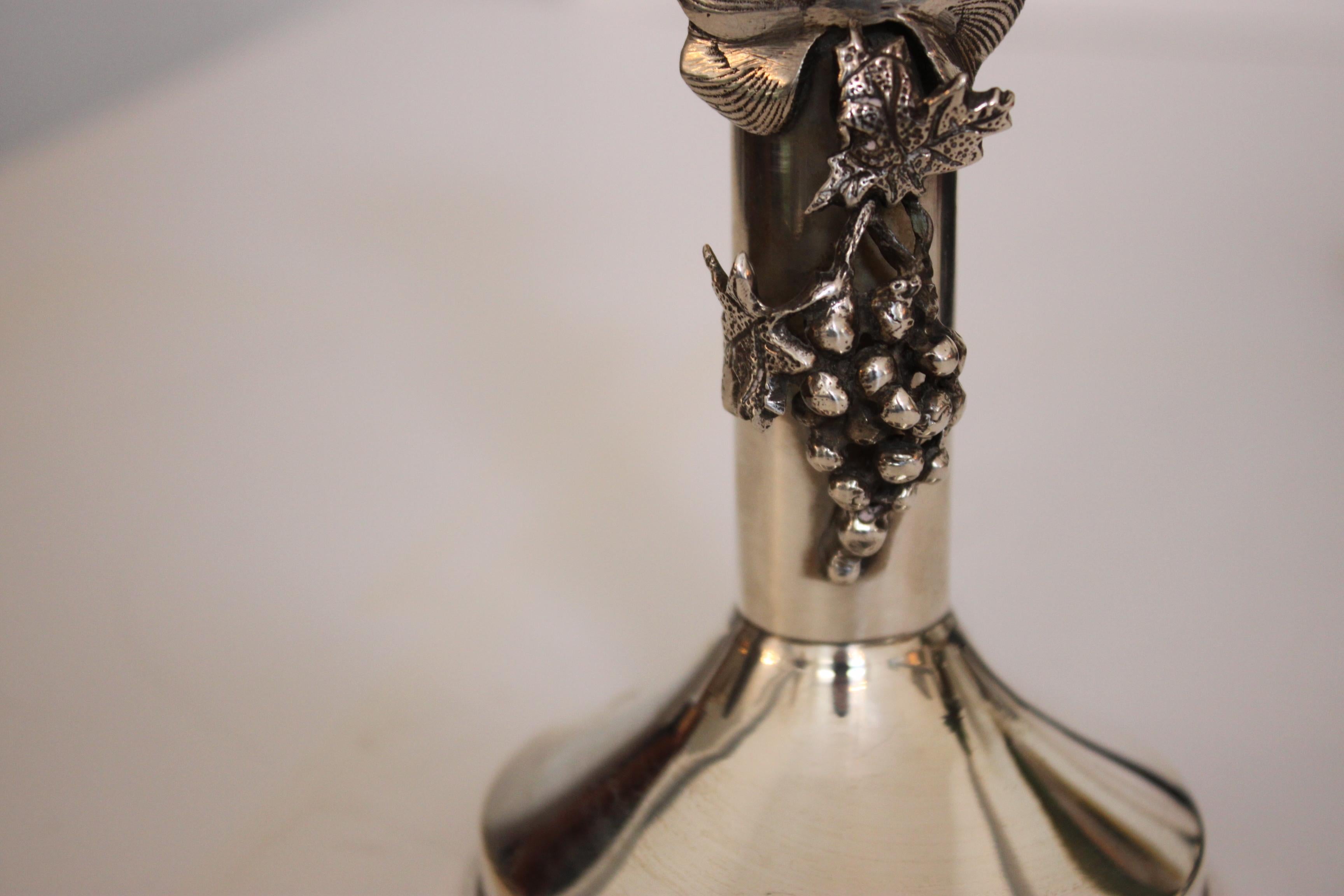 Early 20th Century Silver Candleholder For Sale 5