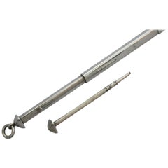 Early 20th Century Silver Extending Ruler Propelling Pencil, circa 1900