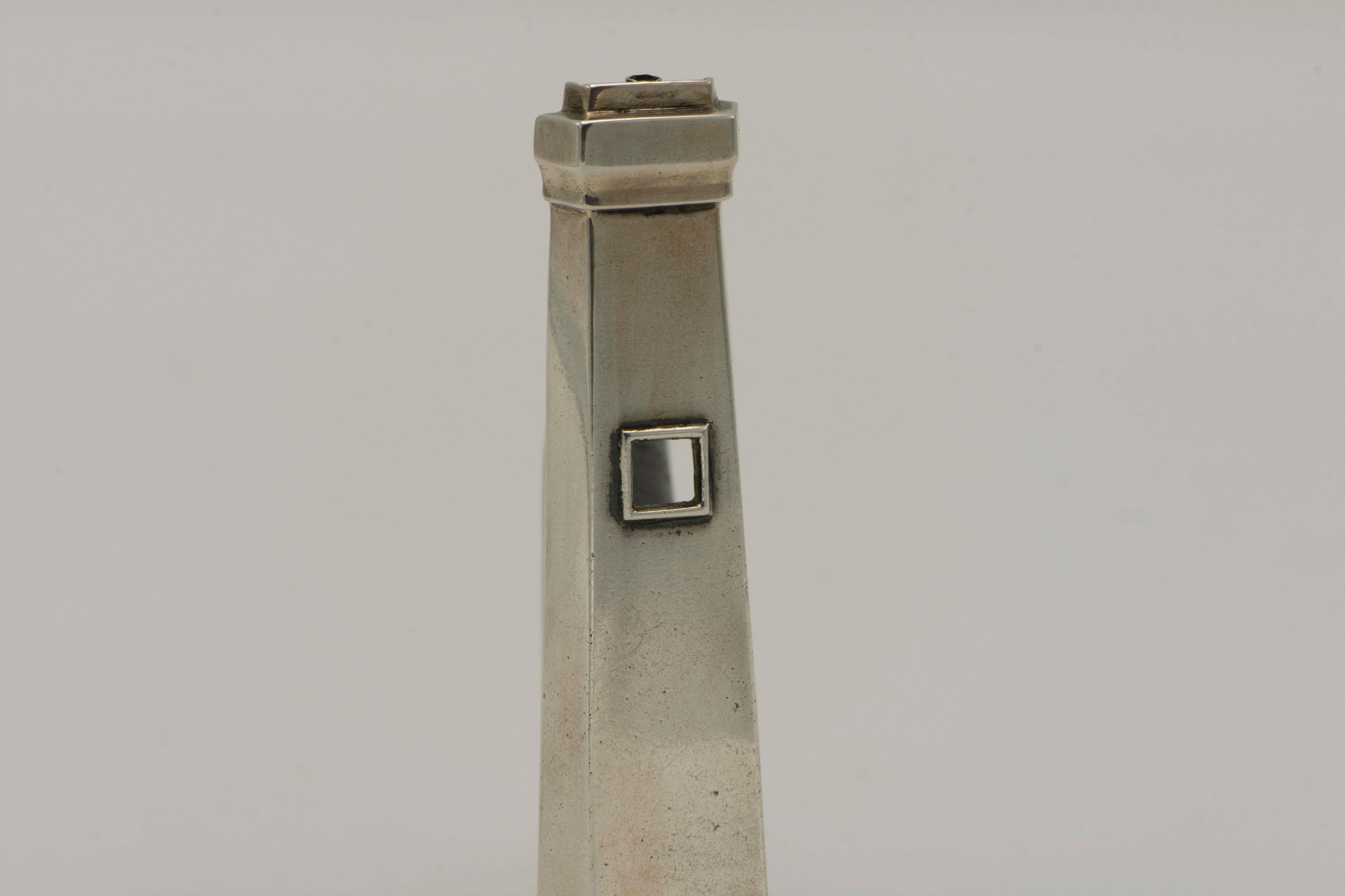 Early 20th Century Silver Mezuzah by Avraham Moshe Sokolka, Jerusalem In Excellent Condition In New York, NY