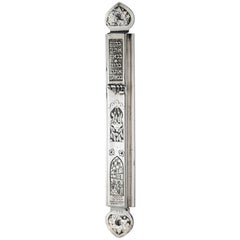 Early 20th Century Silver Mezuzah by Bezalel School Jerusalem