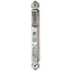 Early 20th Century Silver Mezuzah by Bezalel School Jerusalem