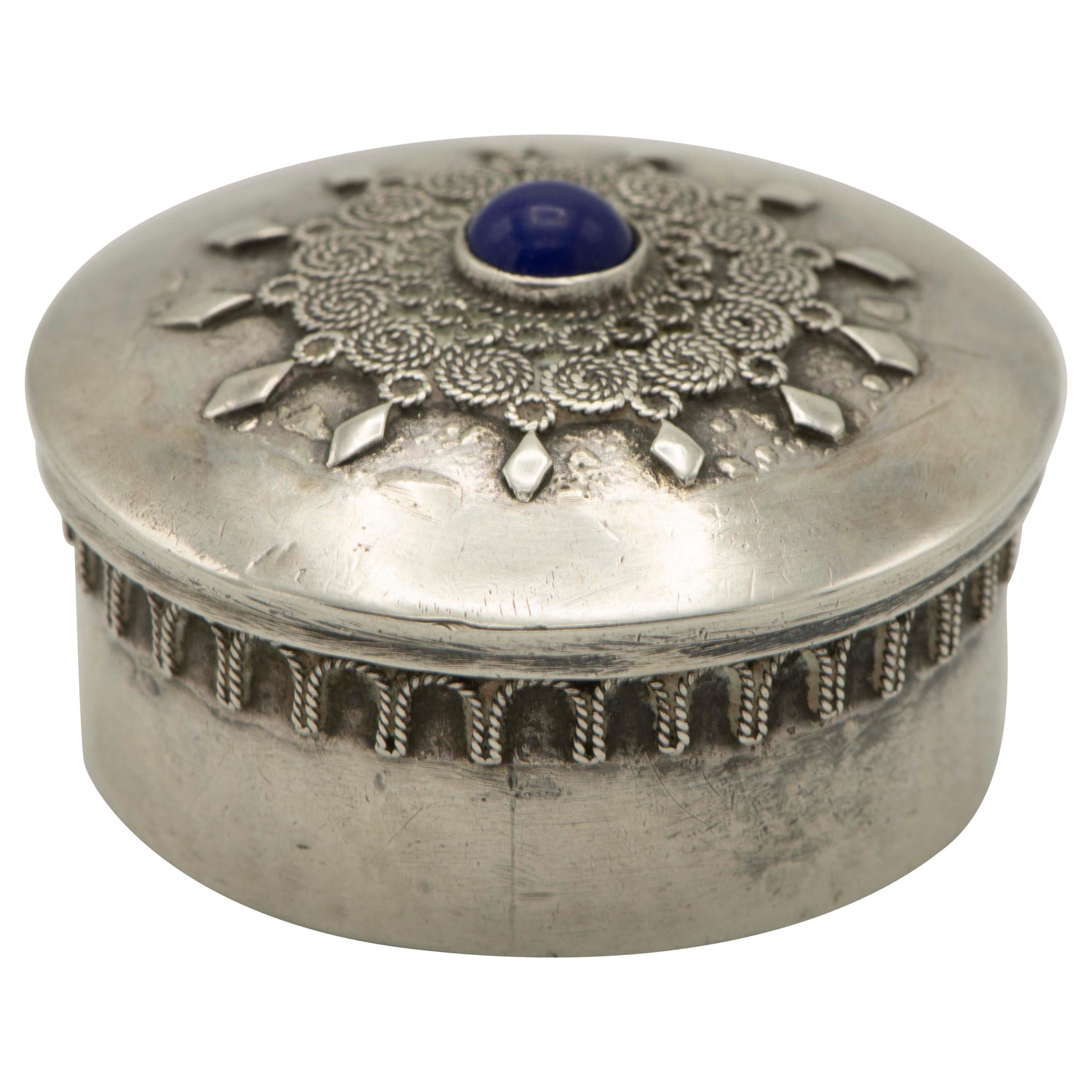 Early 20th Century Silver Pill Box by Bezalel School, Jerusalem