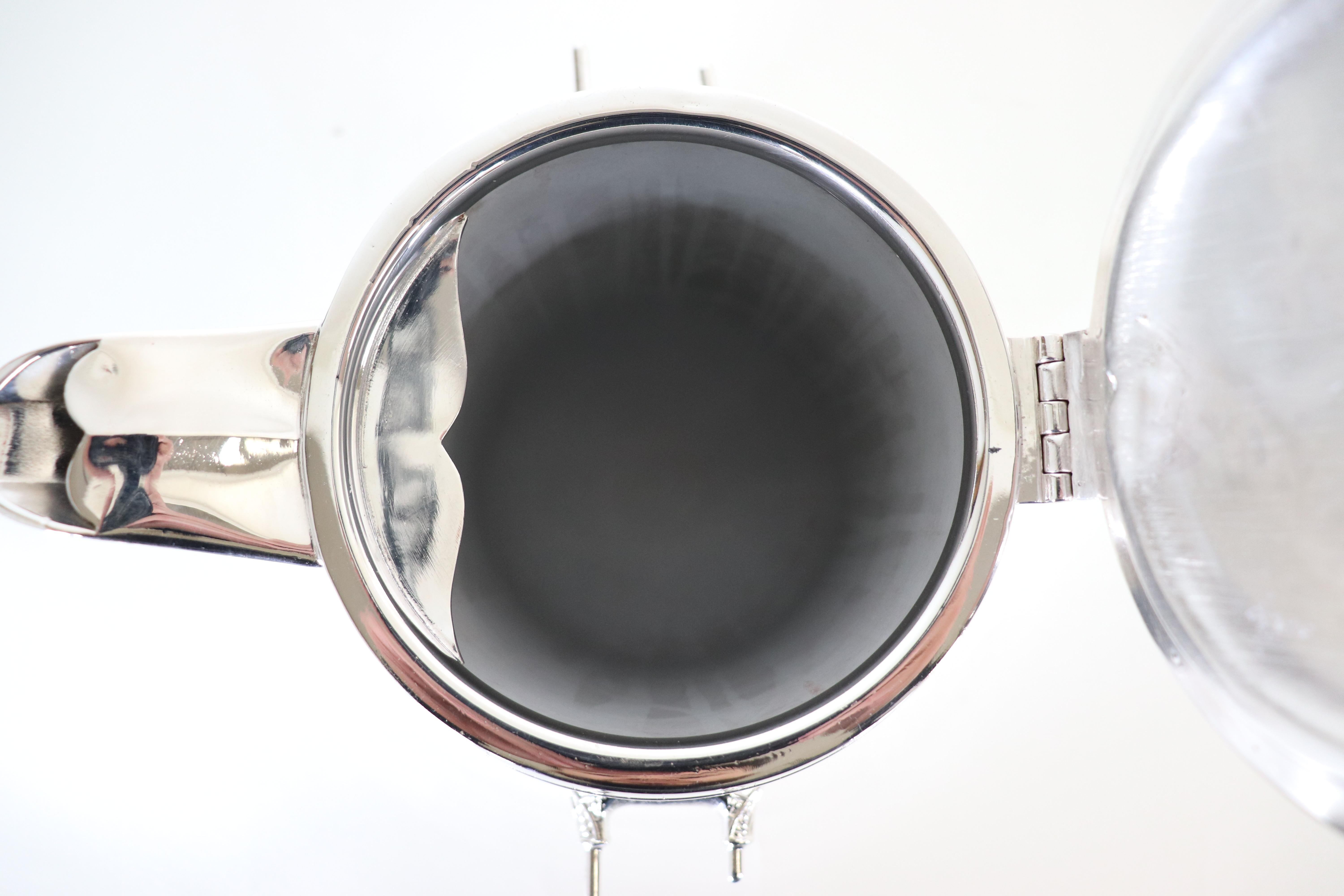 Anfang des 20. Jahrhunderts Silber Platte zehn Tasse Kaffee Tee Dekanter Getränk Krug Set im Zustand „Gut“ im Angebot in Chicago, IL