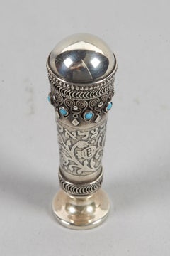 Timbro a ceralacca d'argento dei primi del Novecento della Scuola Bezalel di Gerusalemme