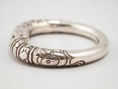 Early 20th Century Silver Wedding Bangle Bracelet, China