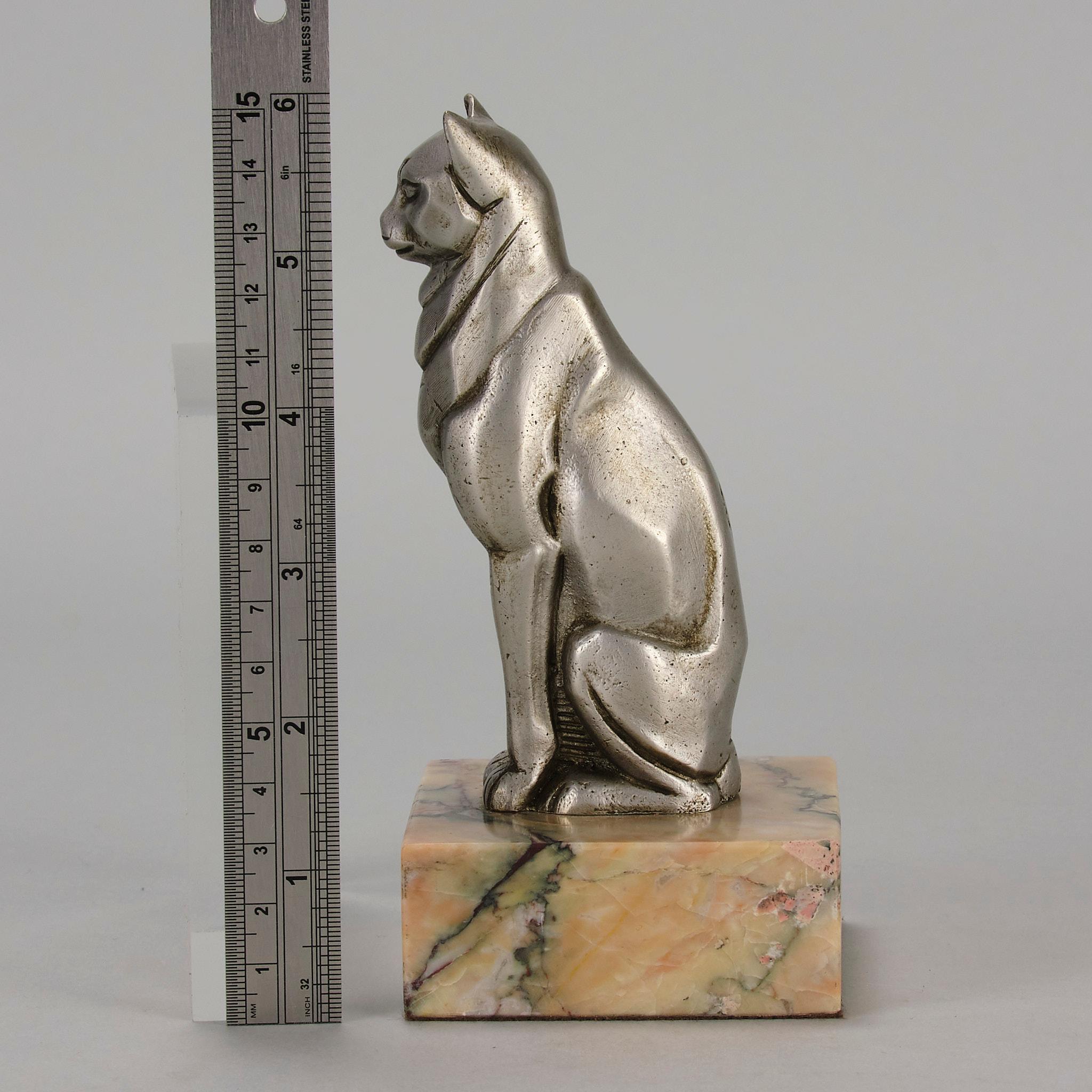 Studio in bronzo argentato del primo Novecento 