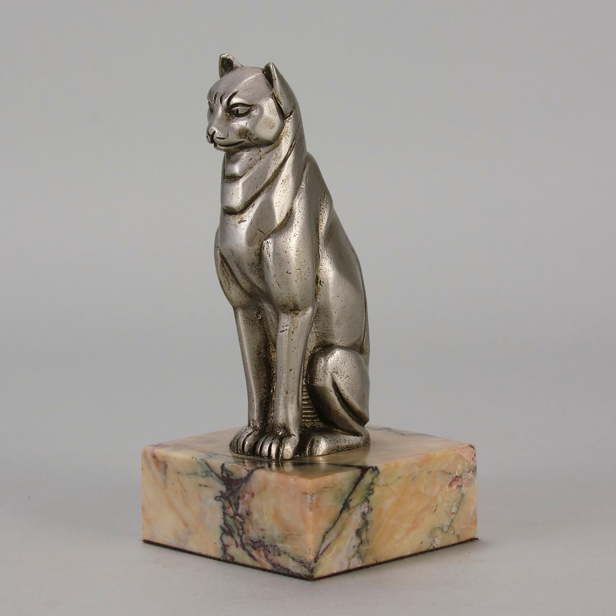 Art Déco Studio in bronzo argentato del primo Novecento 