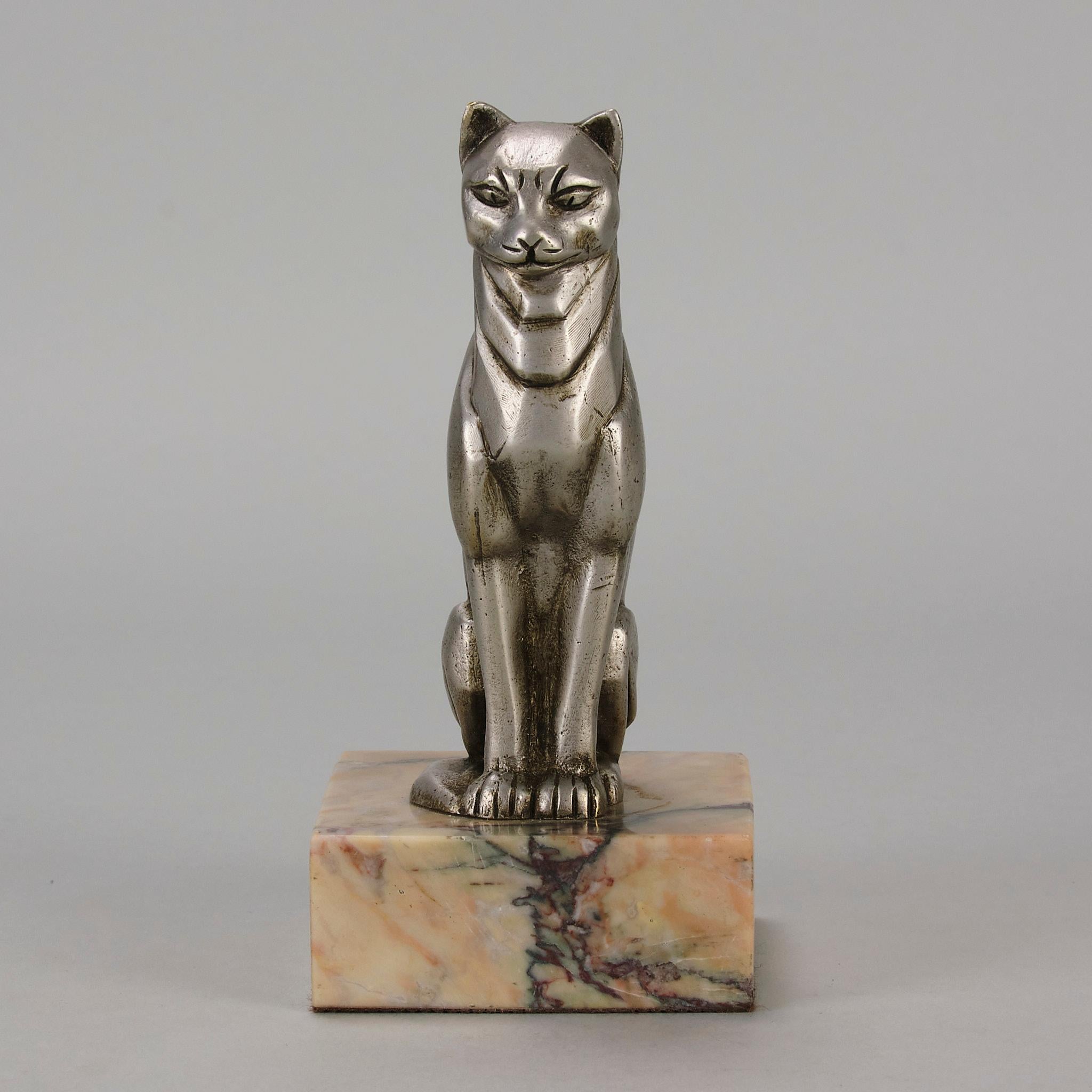 Francese Studio in bronzo argentato del primo Novecento 