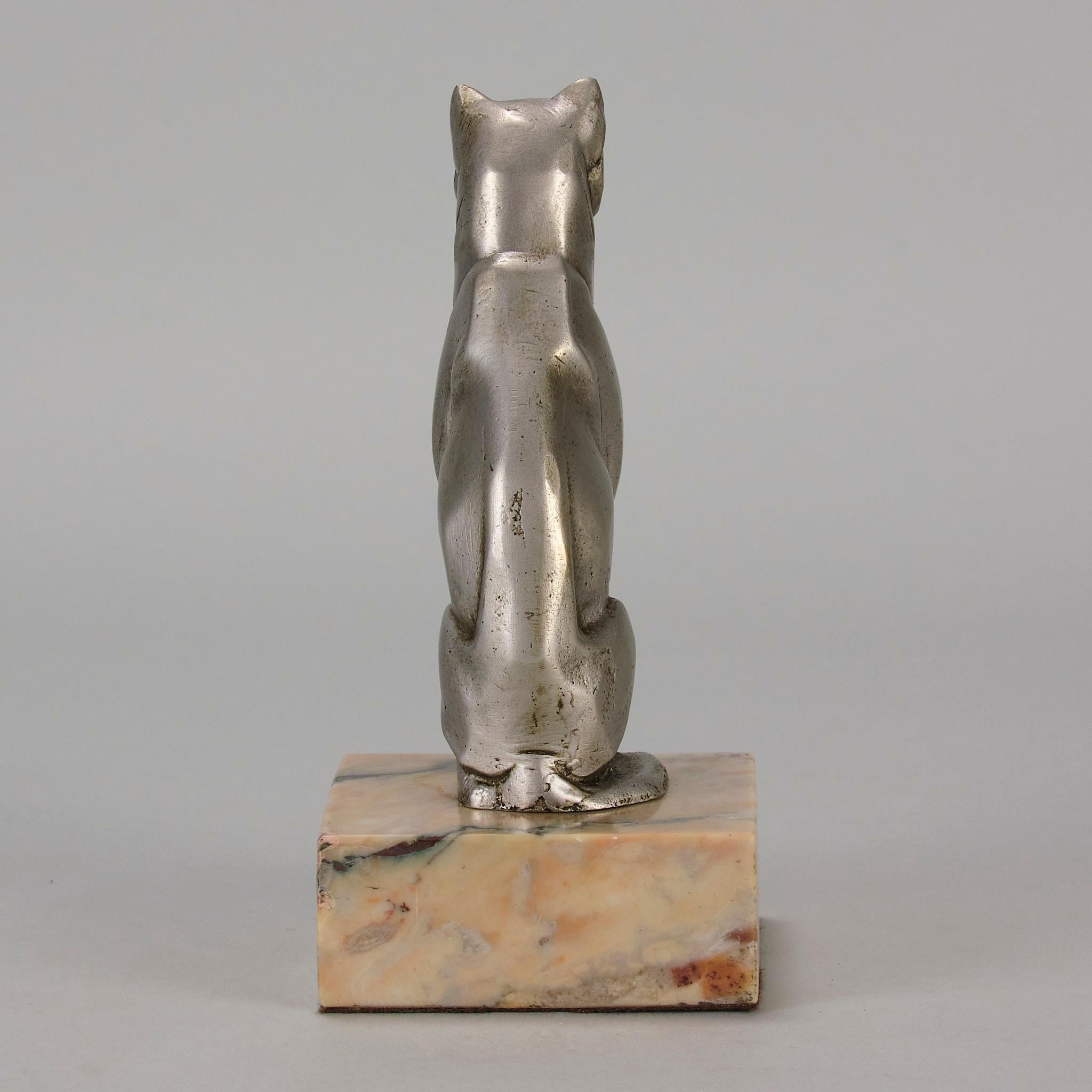 Bronzo Studio in bronzo argentato del primo Novecento 