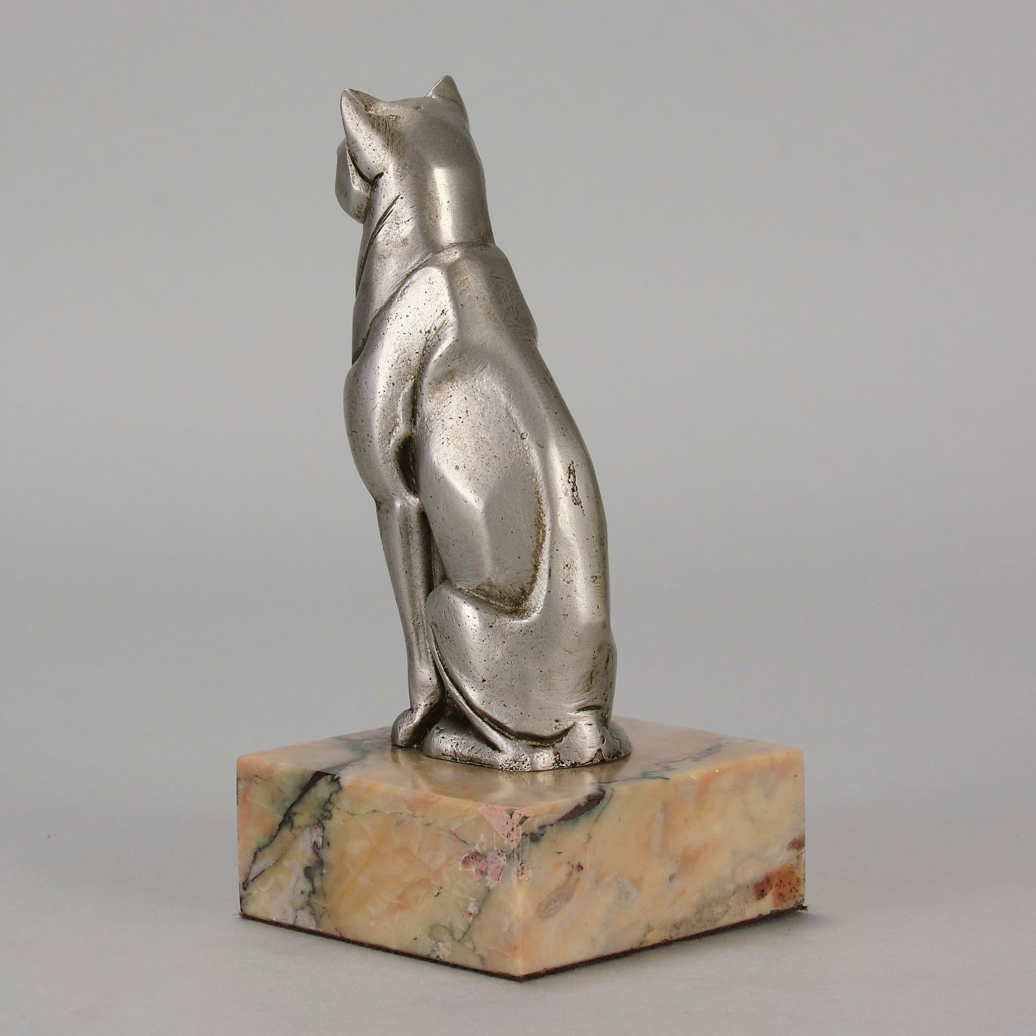 Studio in bronzo argentato del primo Novecento 