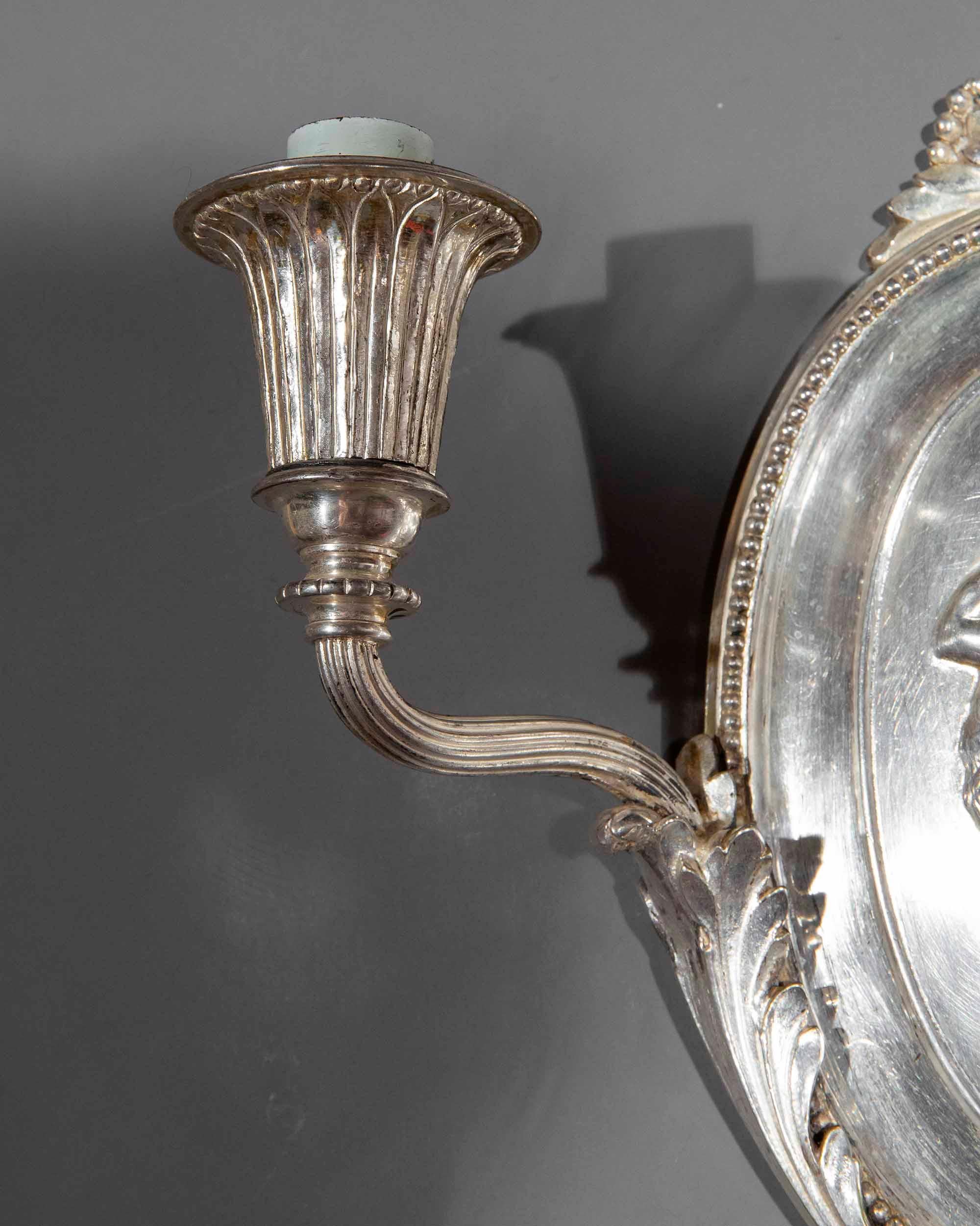 XX secolo Applique in bronzo argentato dei primi del Novecento in vendita