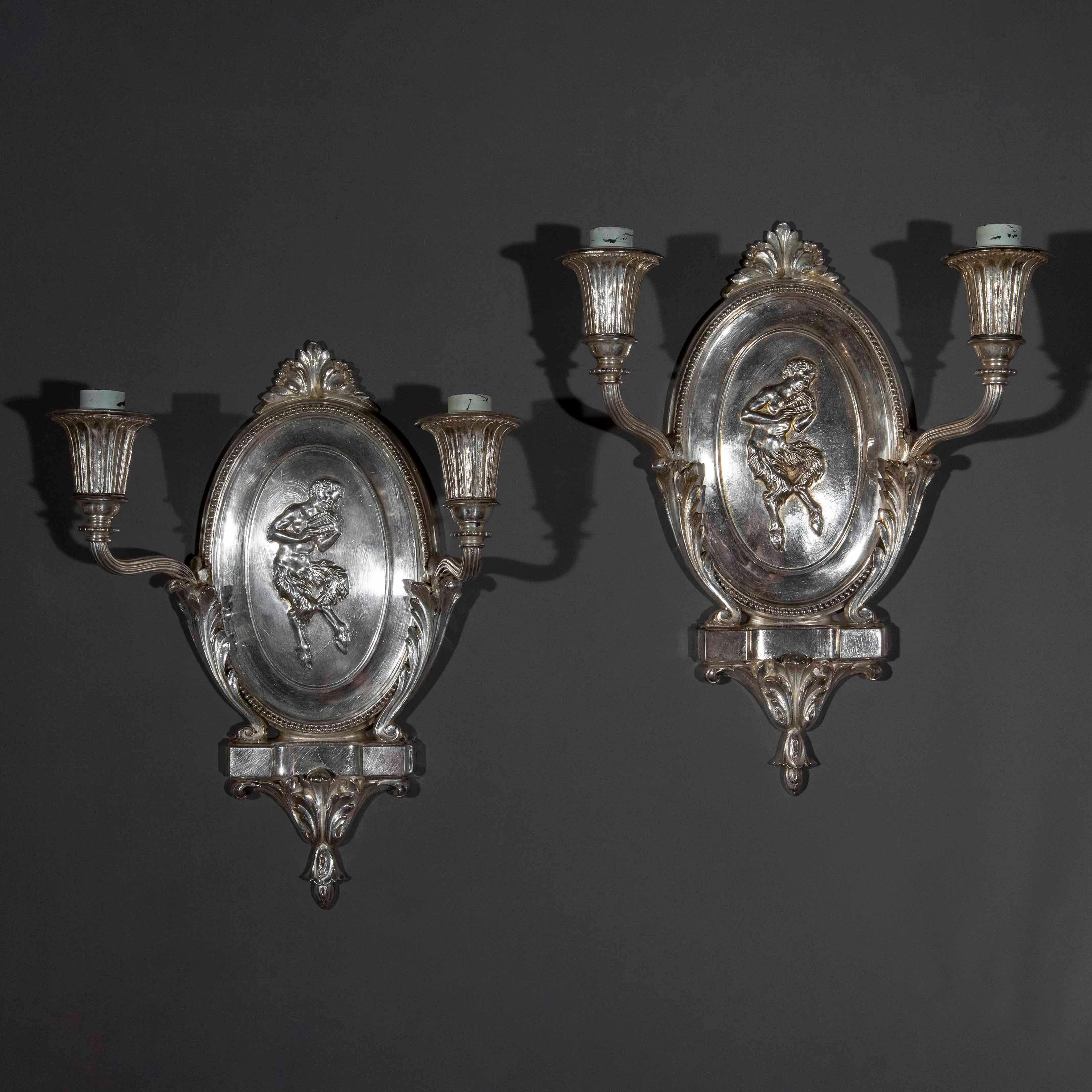 Applique in bronzo argentato dei primi del Novecento in vendita 2