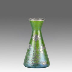 Early 20th Century Silvered Glass "Conical Silvered Vase I" by Johann Loetz