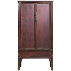 Early 20th Century Sloping-Stile Wood-Hinged Cabinet