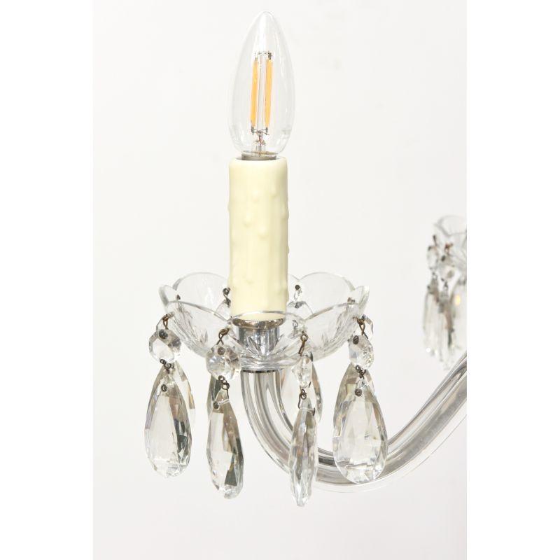 Anfang des 20. Jahrhunderts Kleiner böhmischer Kristallkronleuchter im Art-Deco-Stil 5