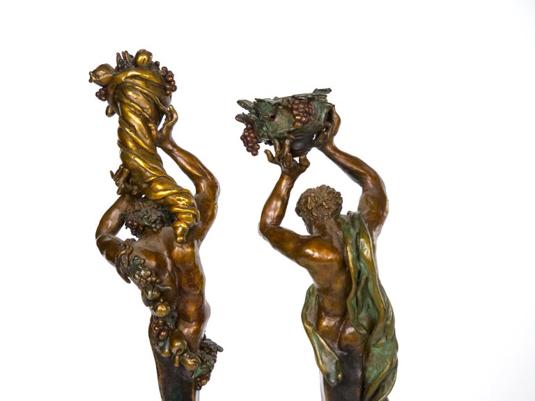 Early 20th Century Small Pair Bronze Sculpture For Sale at 1stDibs
