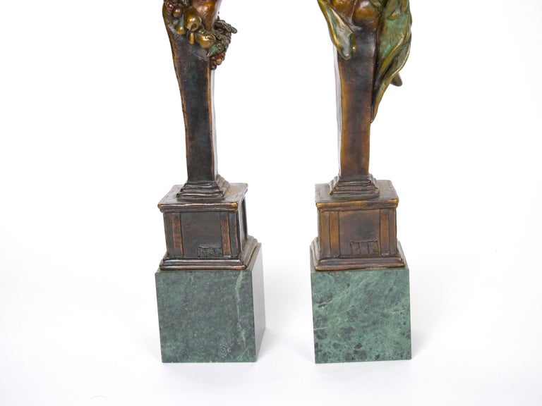 Early 20th Century Small Pair Bronze Sculpture For Sale at 1stDibs