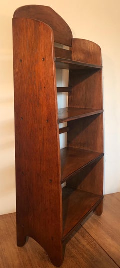 Early 20th Century Small Size Solid Oak and Macassar Arts & Crafts Open Bookcase