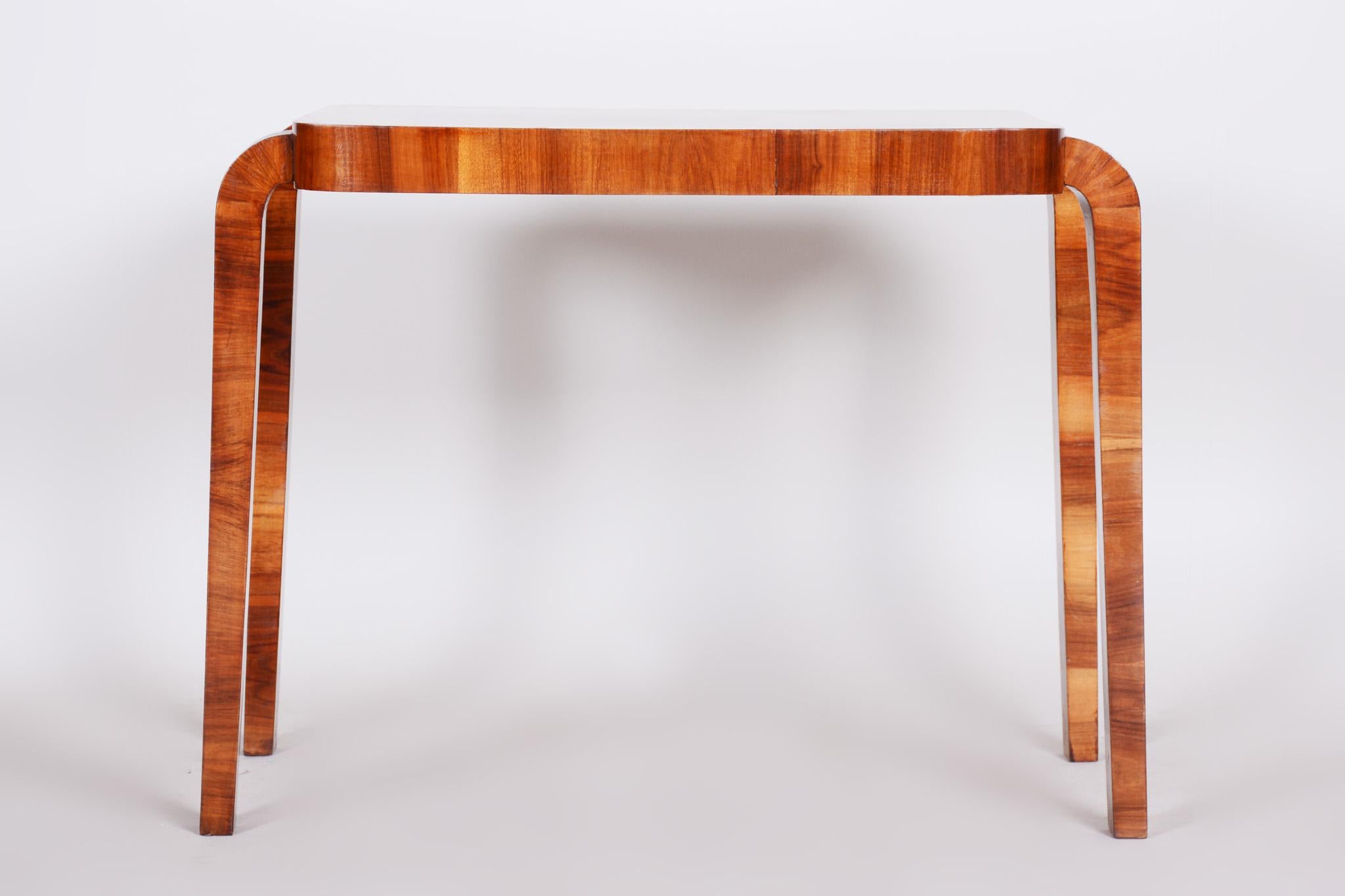 Art Deco Early 20th Century Small Walnut Table by Jindrich Halabala, Up Zavody, 1930s For Sale