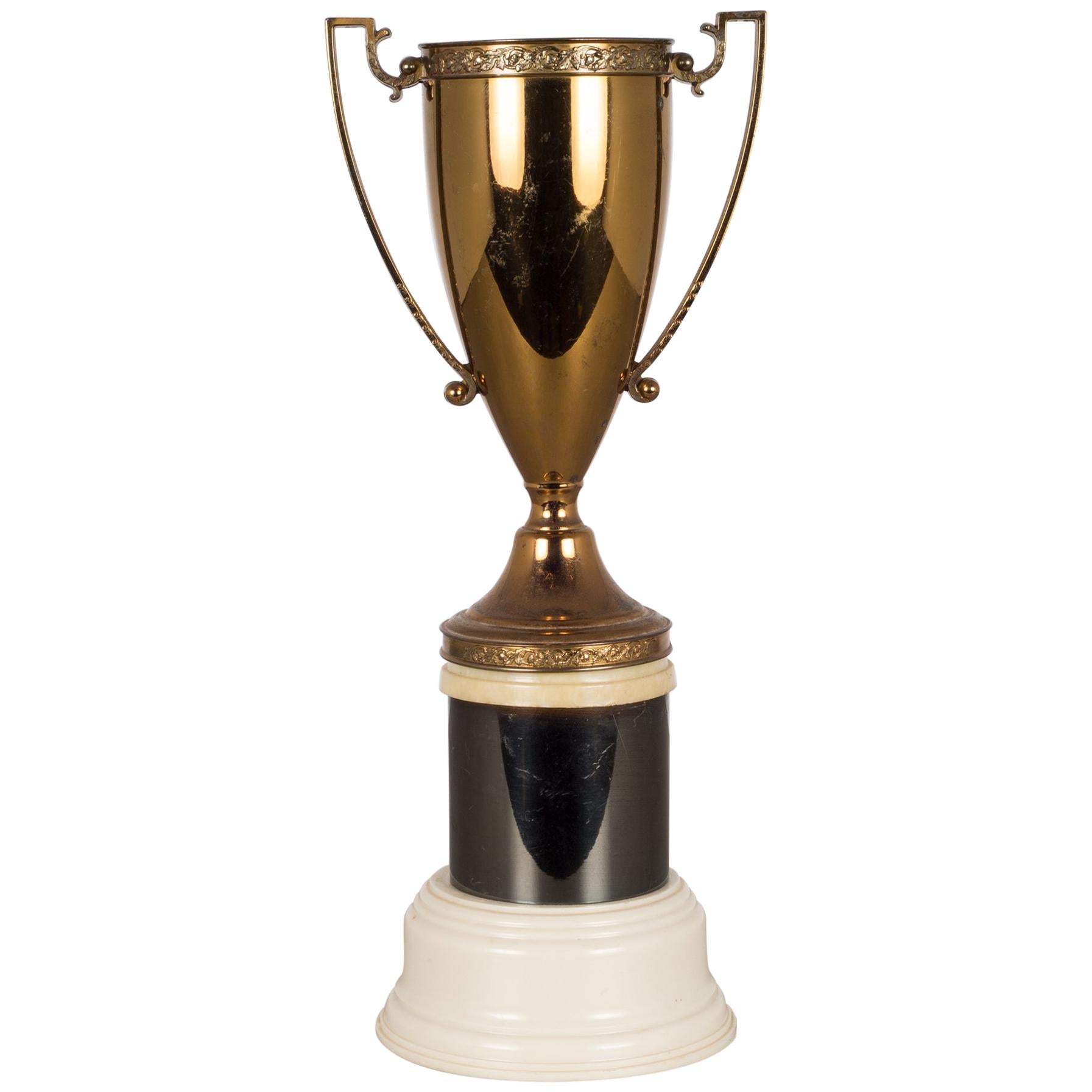 Early 20th Century Solid Brass and Bakelite Loving Cup Trophy, circa 1930s