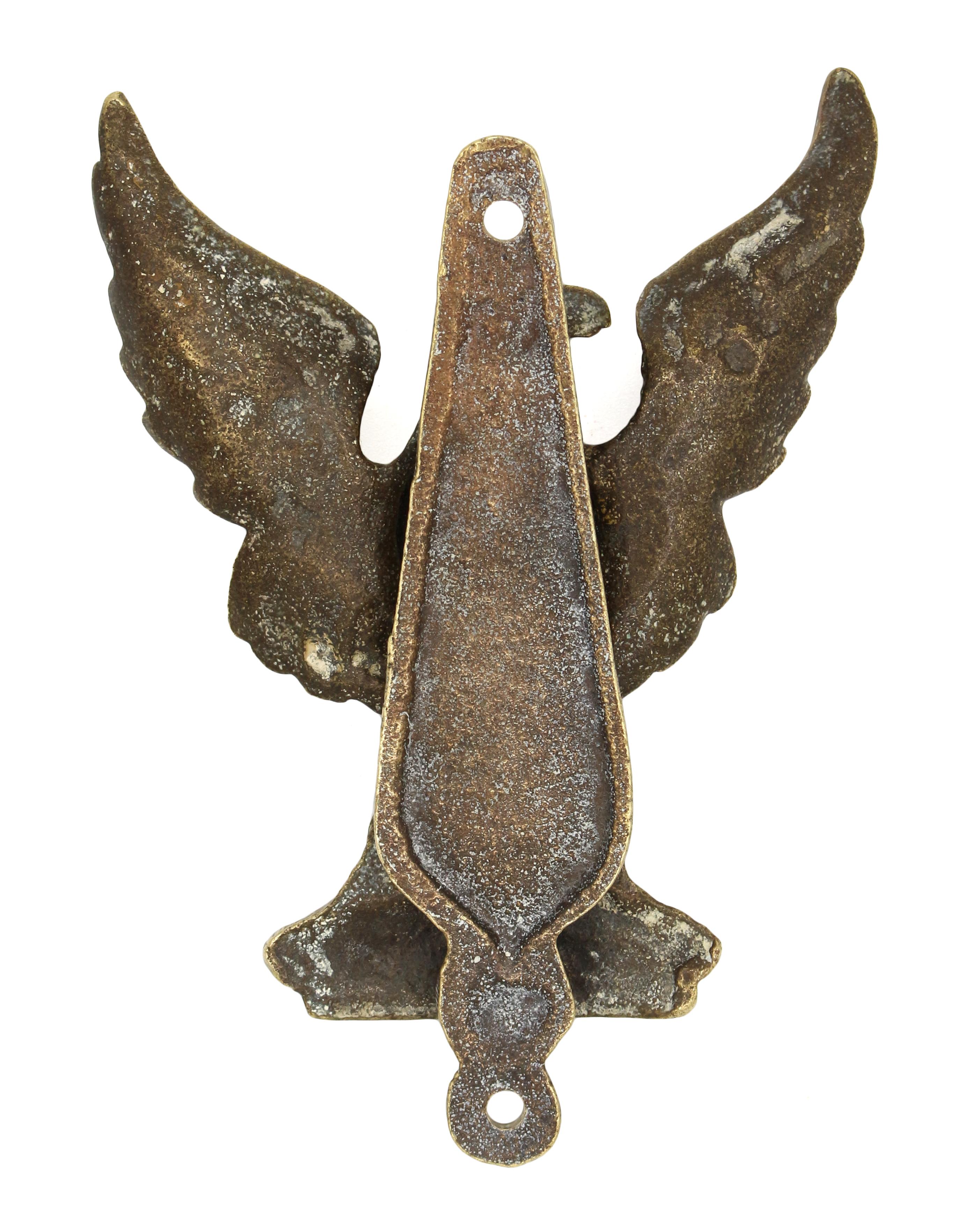 Early 20th Century Solid Cast Brass Eagle Door Knocker 6
