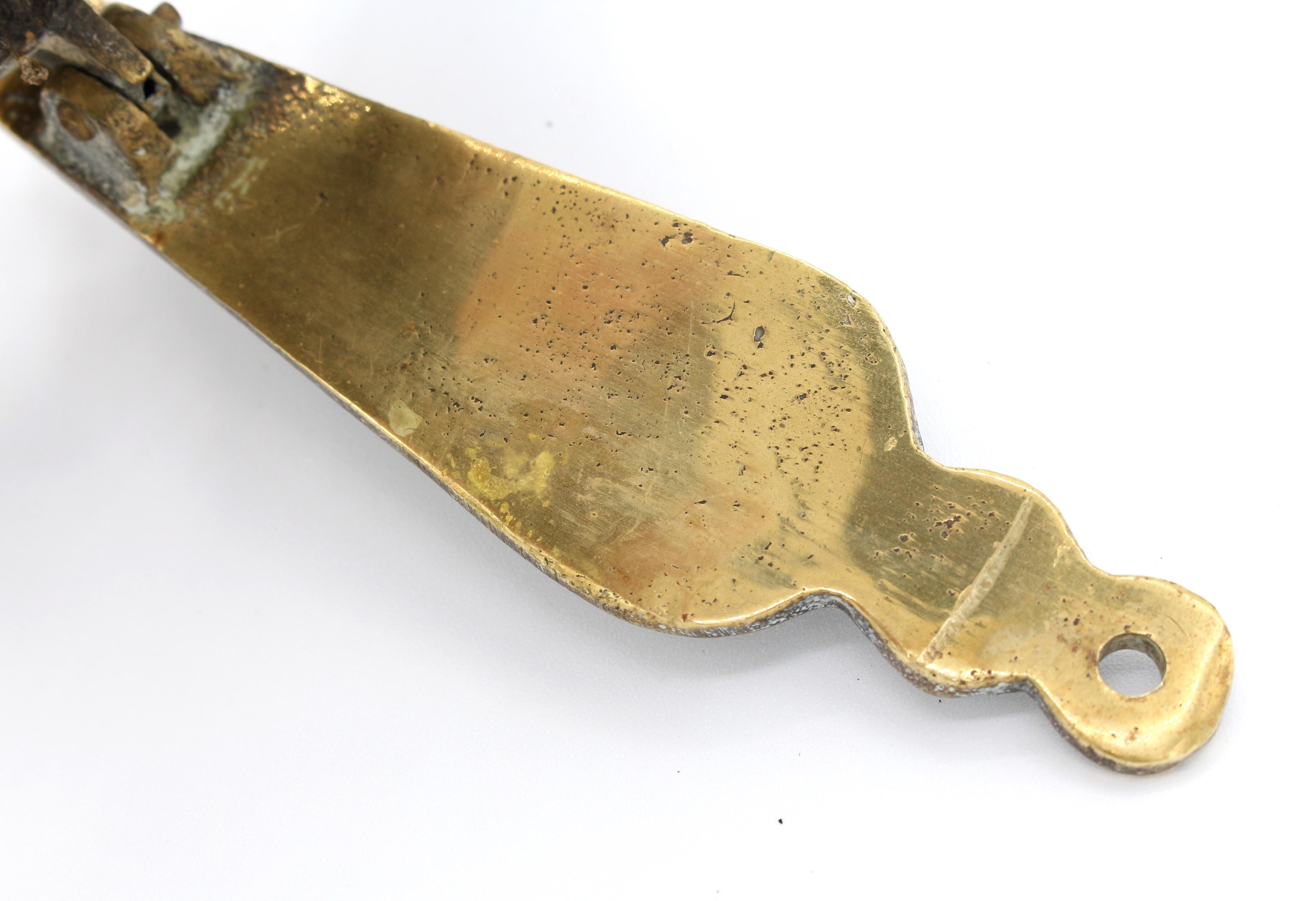 Early 20th Century Solid Cast Brass Eagle Door Knocker 5
